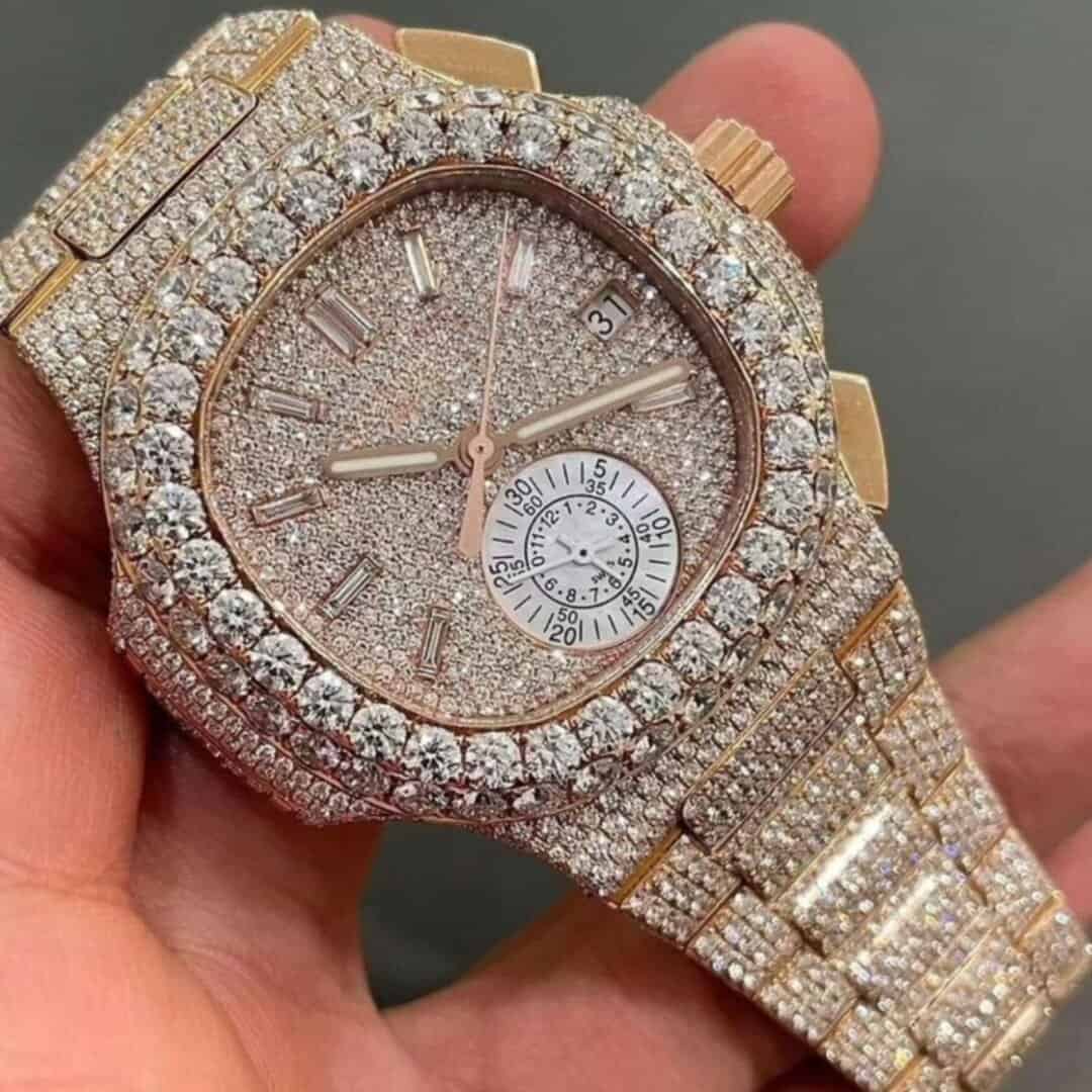 VVS Moissanite Stainless Steel Iced Out Watch