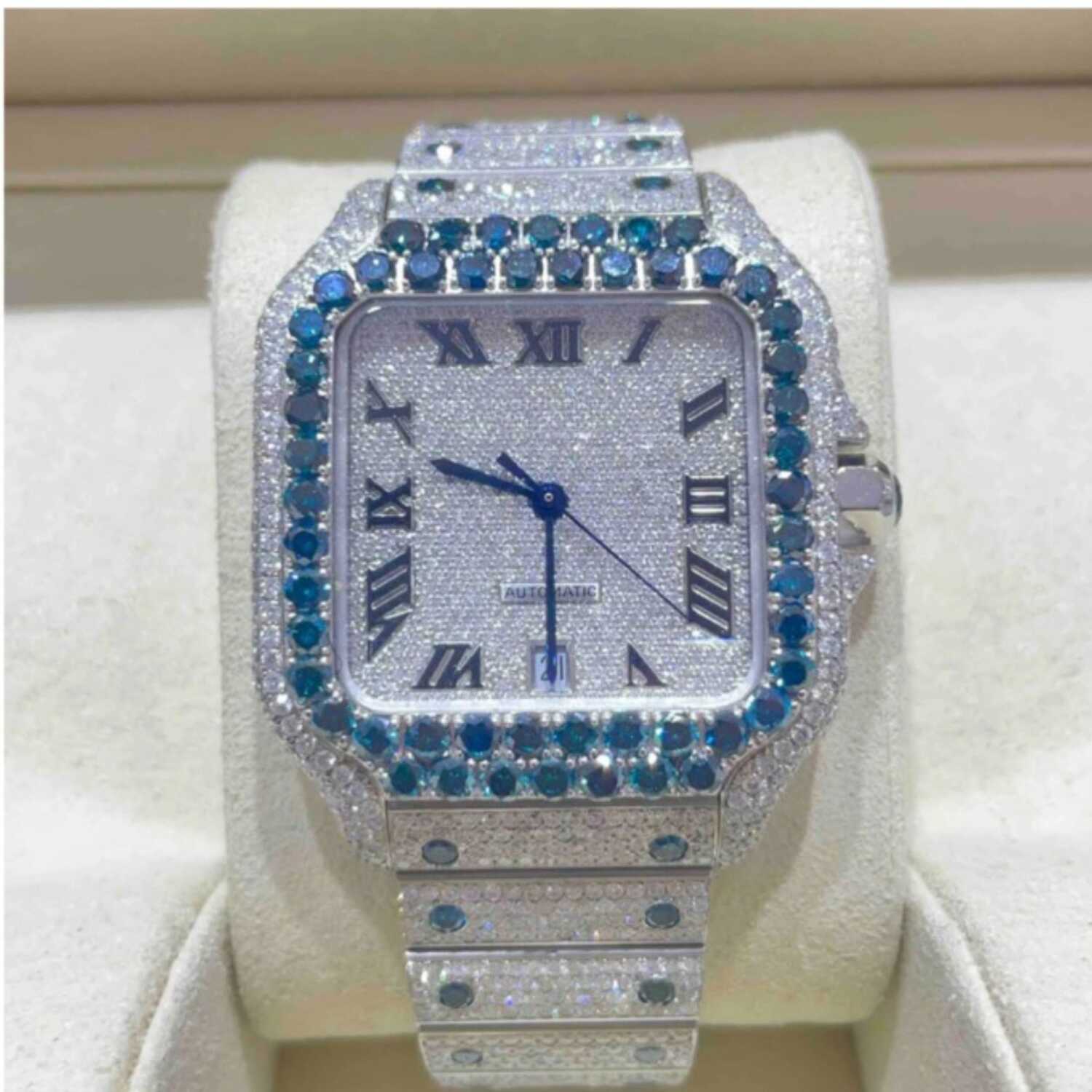 Iced Out Moissanite Watch Hip Hop Automatic Watch For Men - Image 4