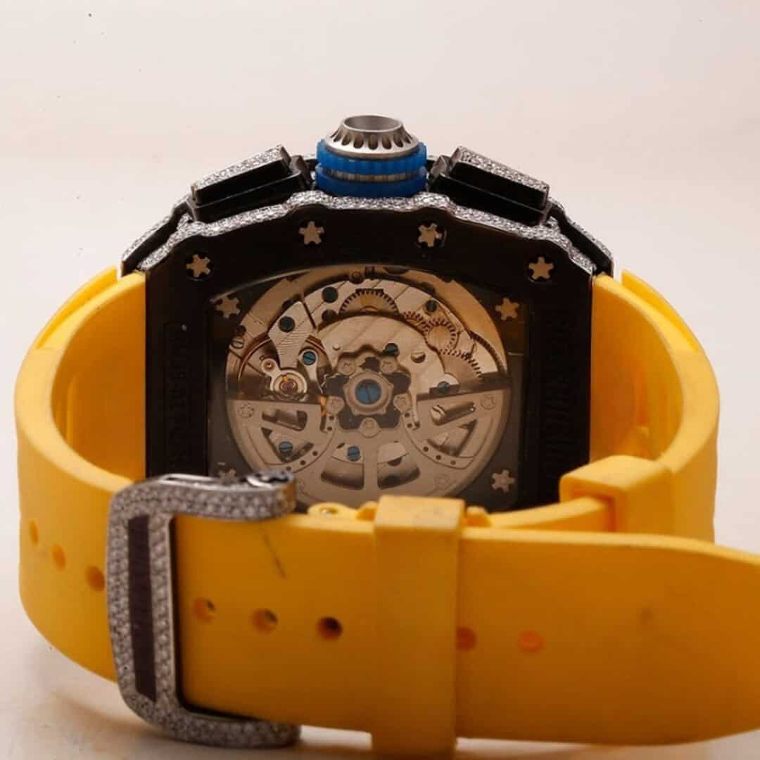 Women’s Moissanite Iced Out Silicone Band Timepiece - Image 6