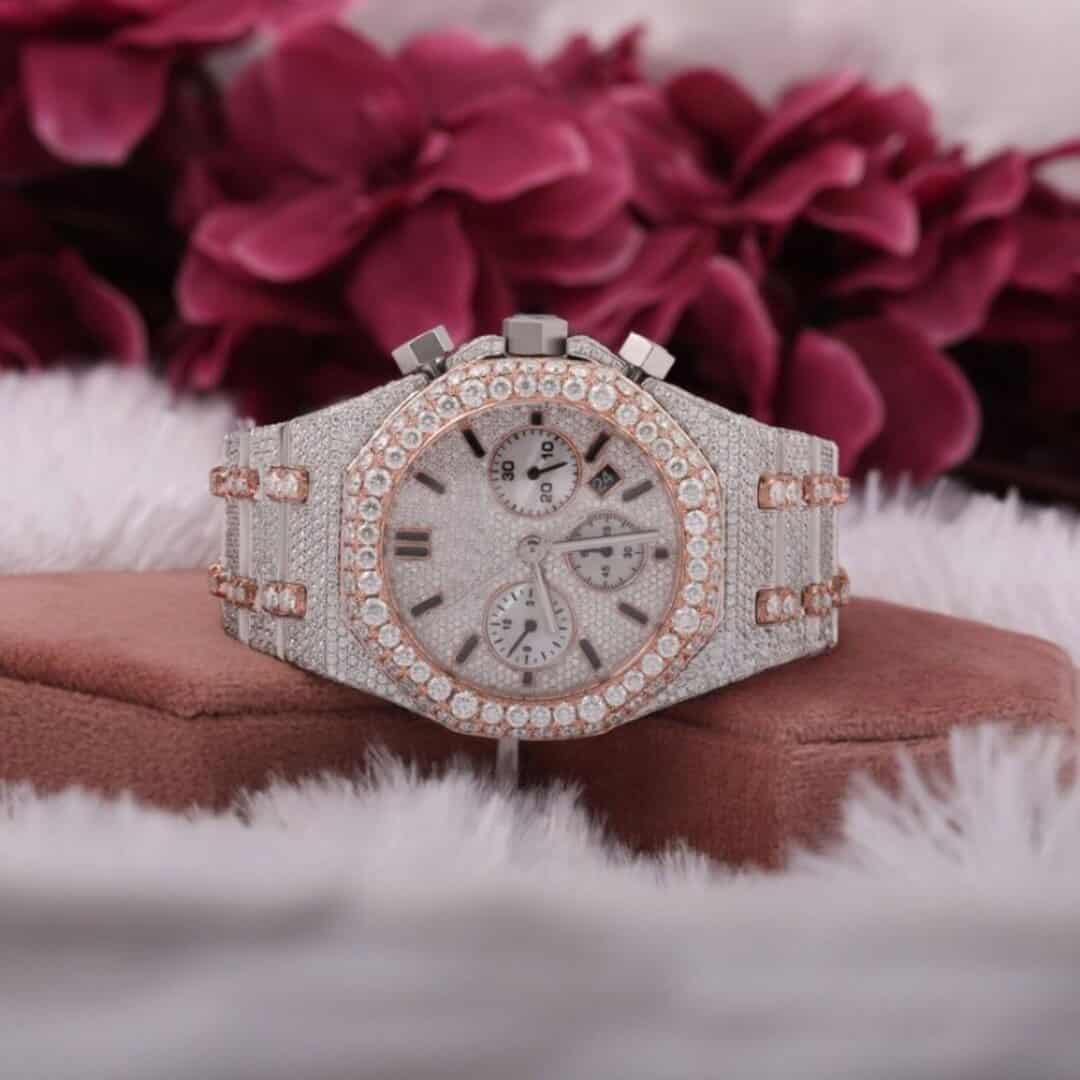 Premium Moissanite Watch with VVS Stones - Image 6
