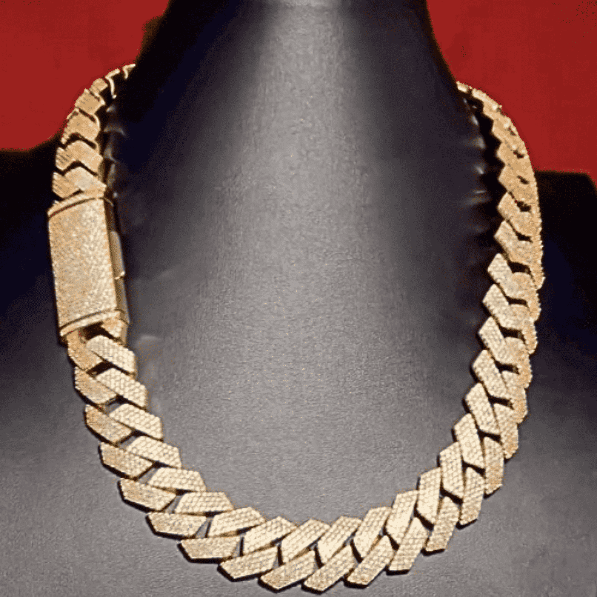 20mm Mens Silver Cuban Link Chain
