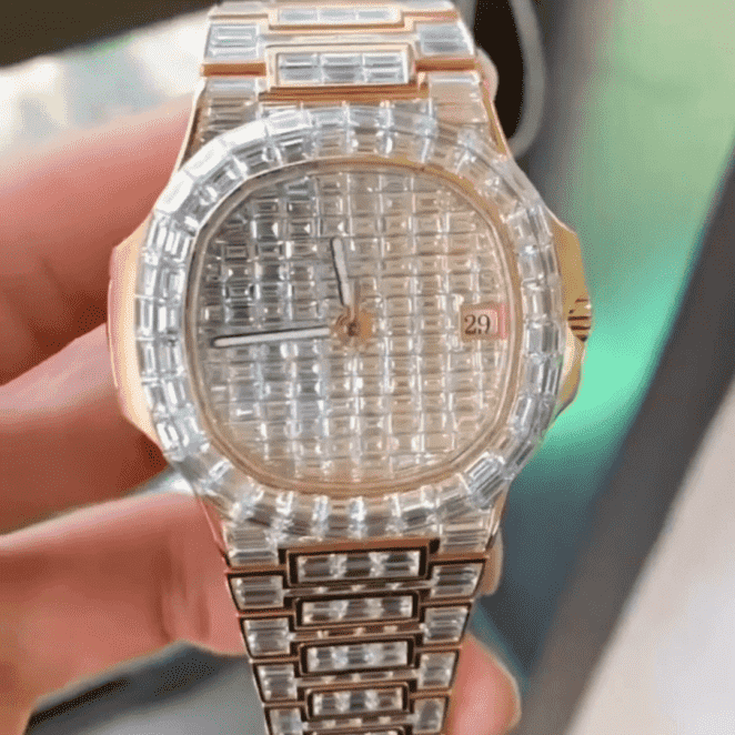 Stylish Iced Out VVS Moissanite Chronograph Watch