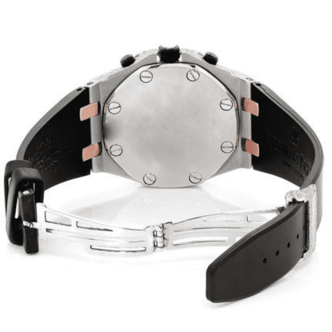 Silicone Band Iced-Out Moissanite Watch - Image 3