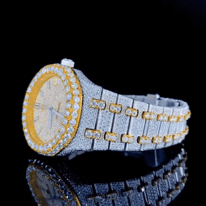 Majestic Bust Down Iced Out Watches, Moissanite Watches - Image 4