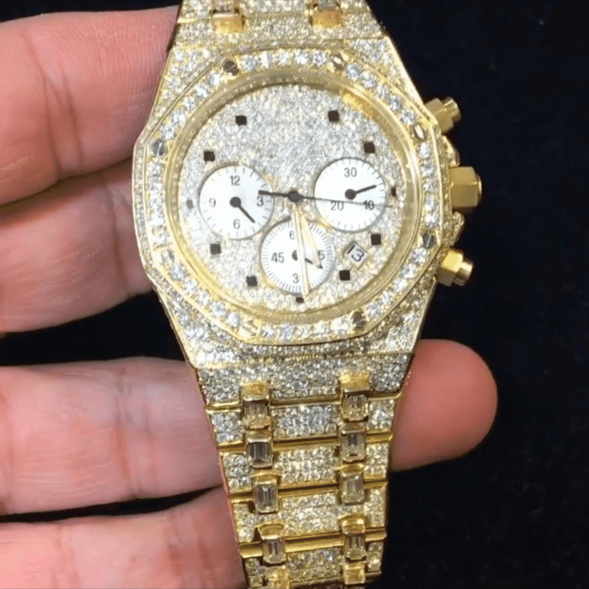 Iced Out Luxury: Bust Down Moissanite Watch - Image 4