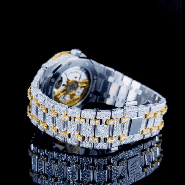 Majestic Bust Down Iced Out Watches, Moissanite Watches - Image 5