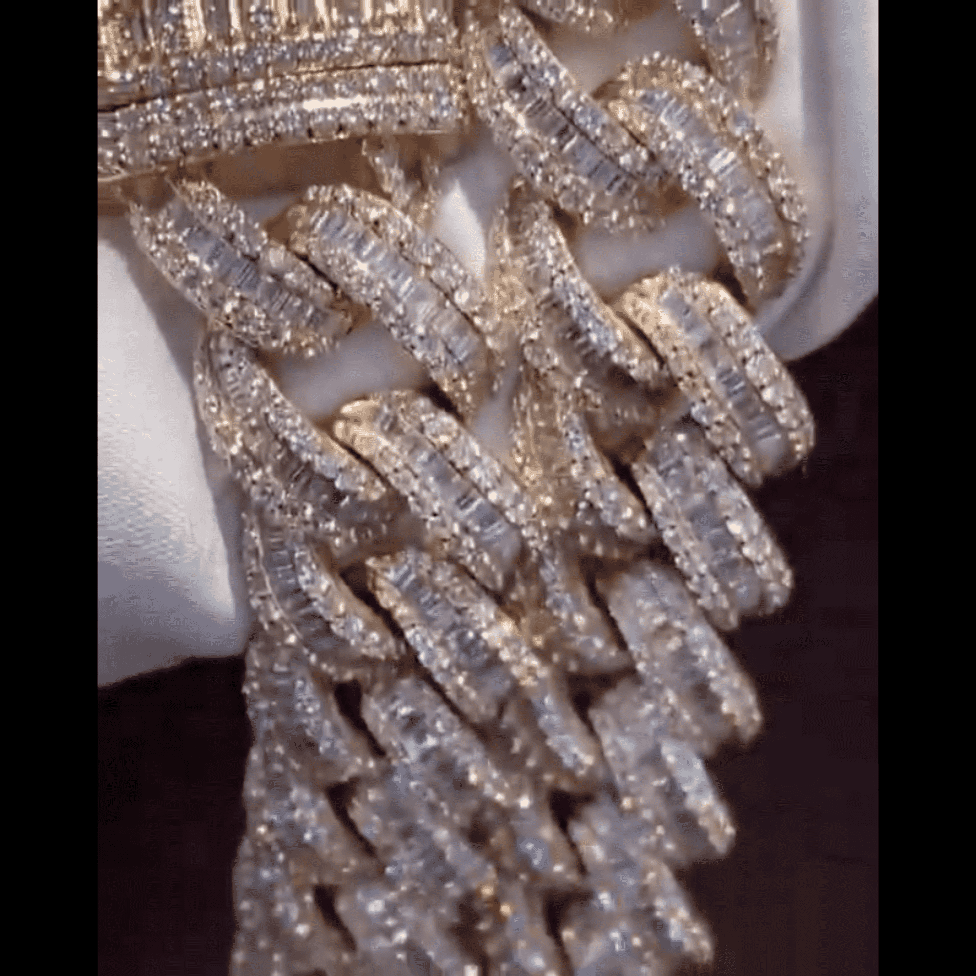 20mm Mens Silver Cuban Link Chain