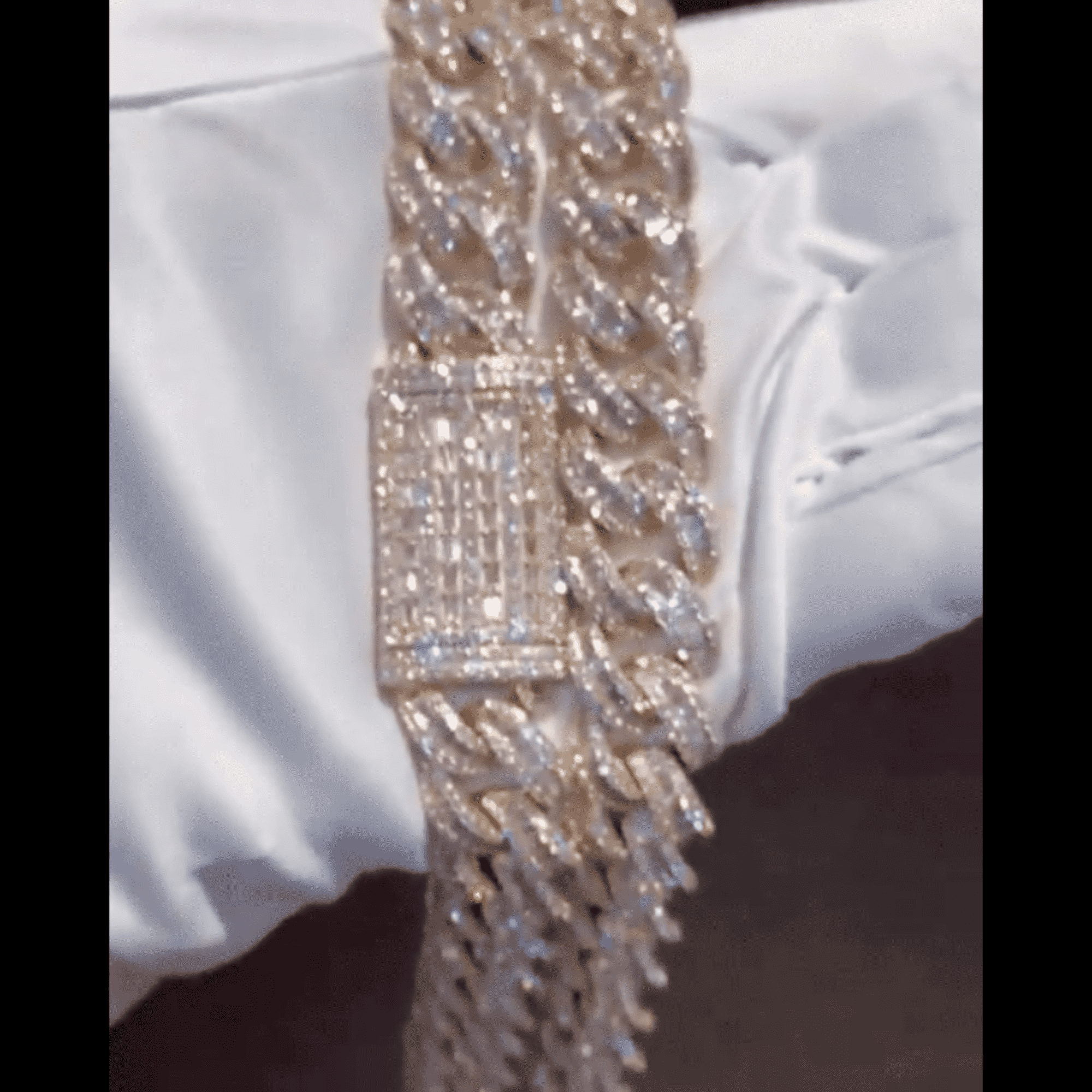 20mm Mens Silver Cuban Link Chain