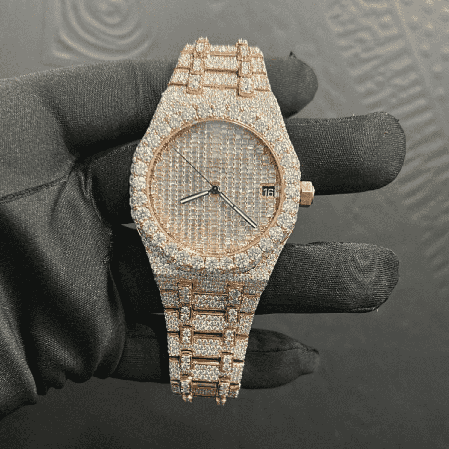 Iced Out Diamond Moissanite Watch Luxury Sparkling - Image 3