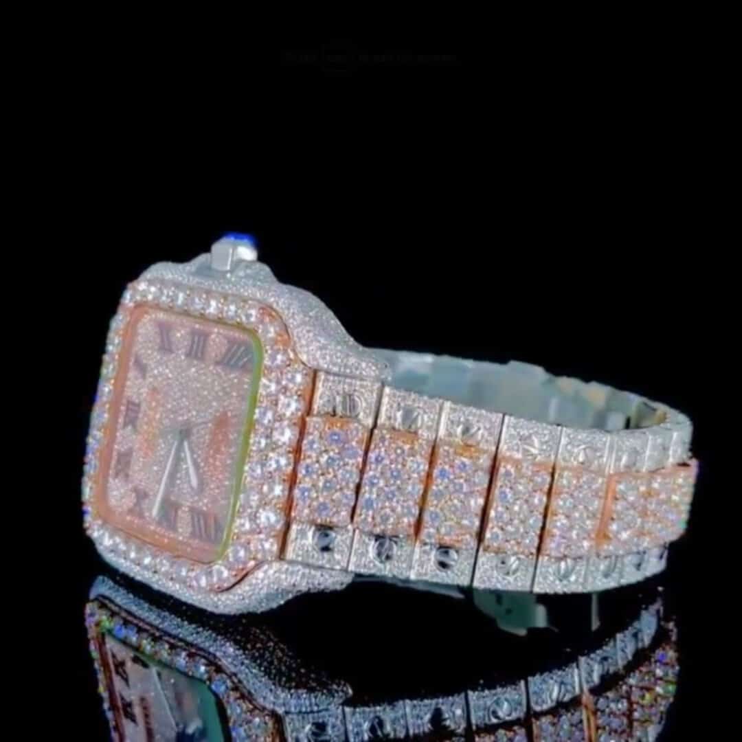 Moissanite Iced Out Stainless Steel Men’s Watch - Image 4