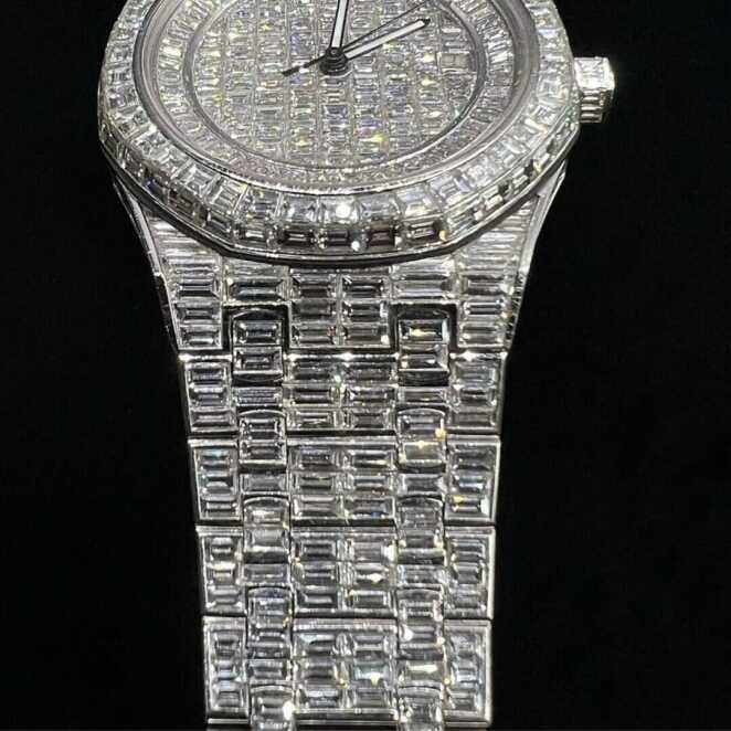 Stylish Men’s Moissanite Hip Hop Automatic Watch