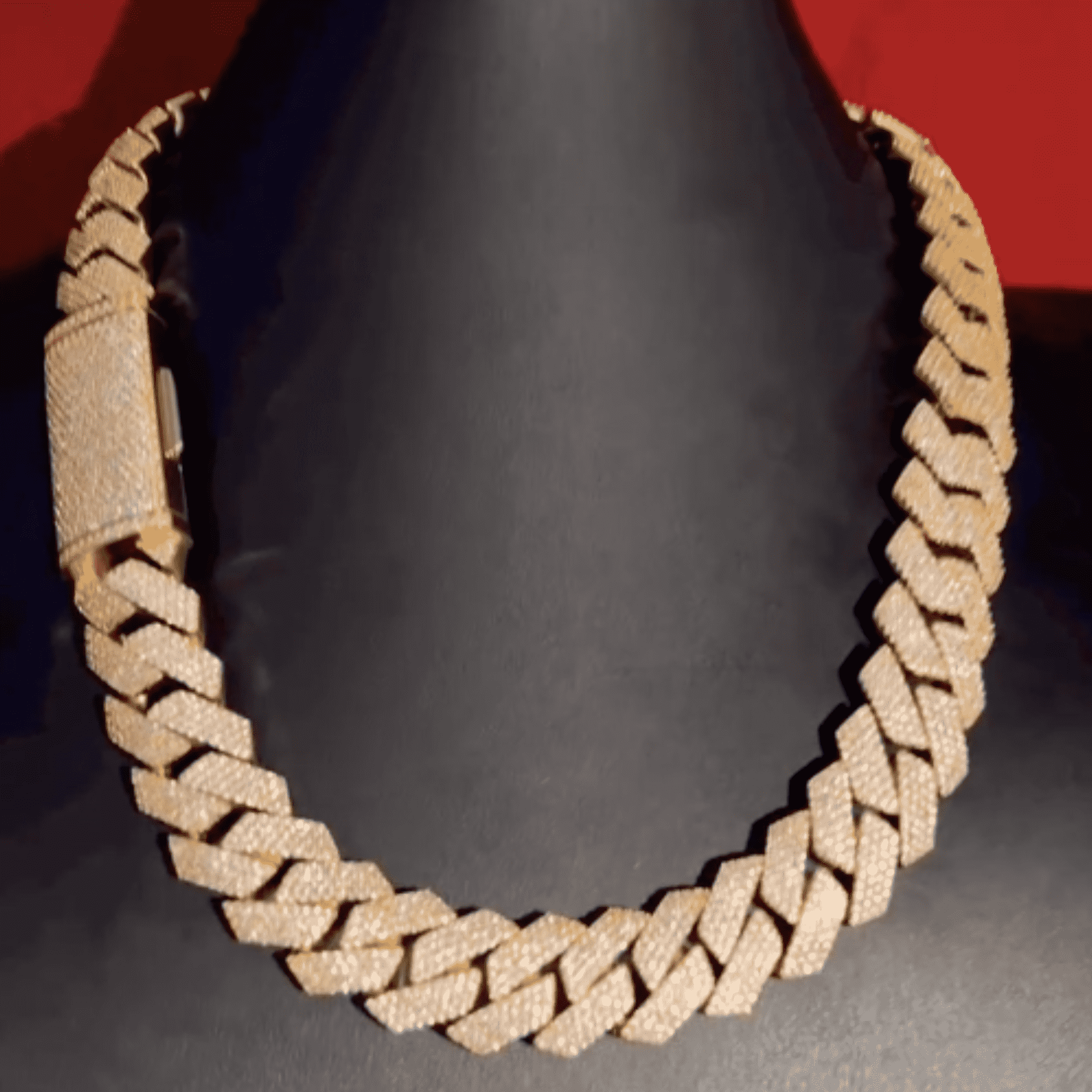 20mm Mens Silver Cuban Link Chain