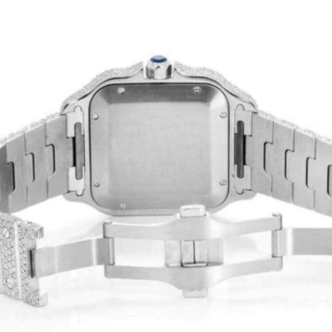 White Gold Plated Moissanite Wristwatch - Image 7
