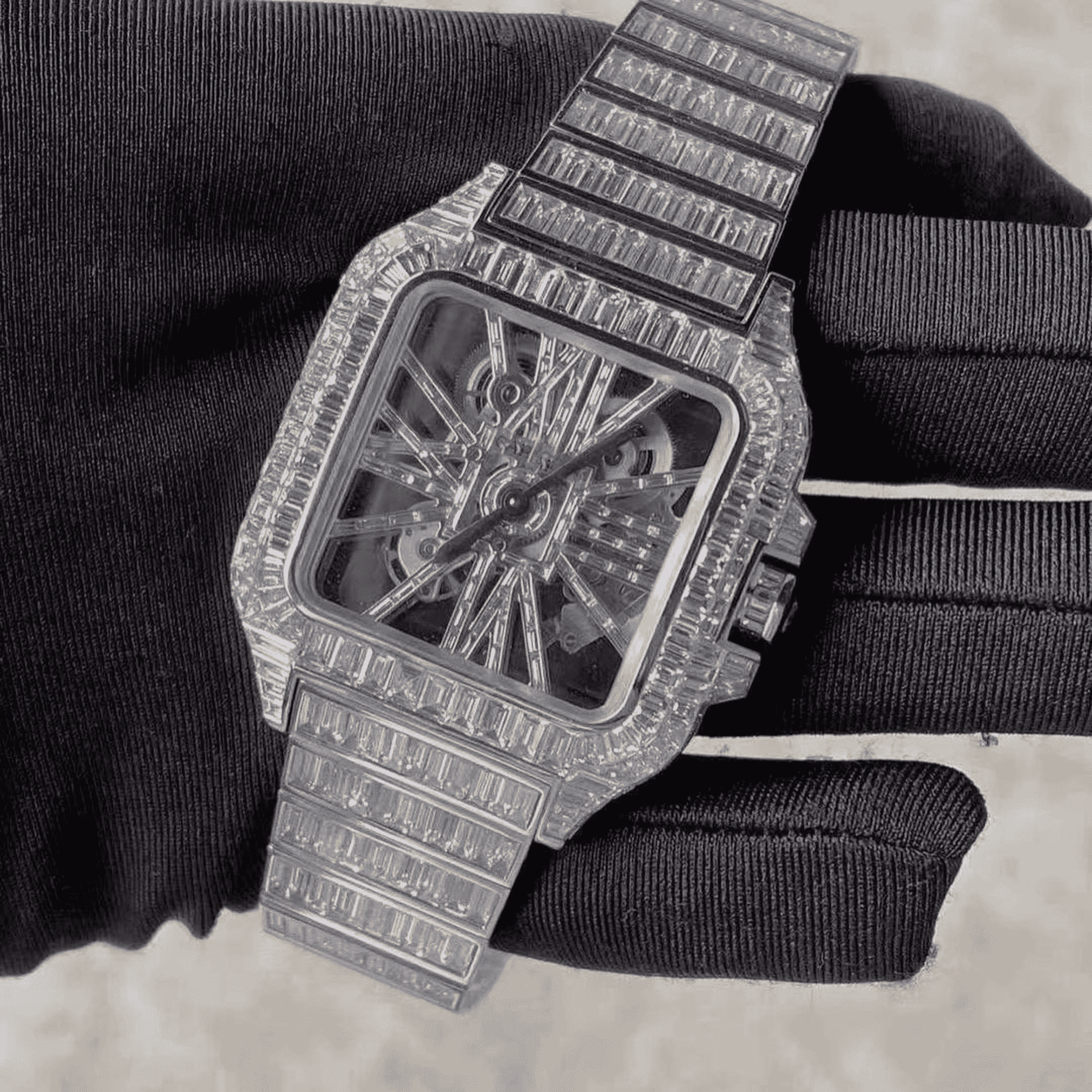 Stainless Steel Luxury Edition VVS Moissanite Watch - Image 6