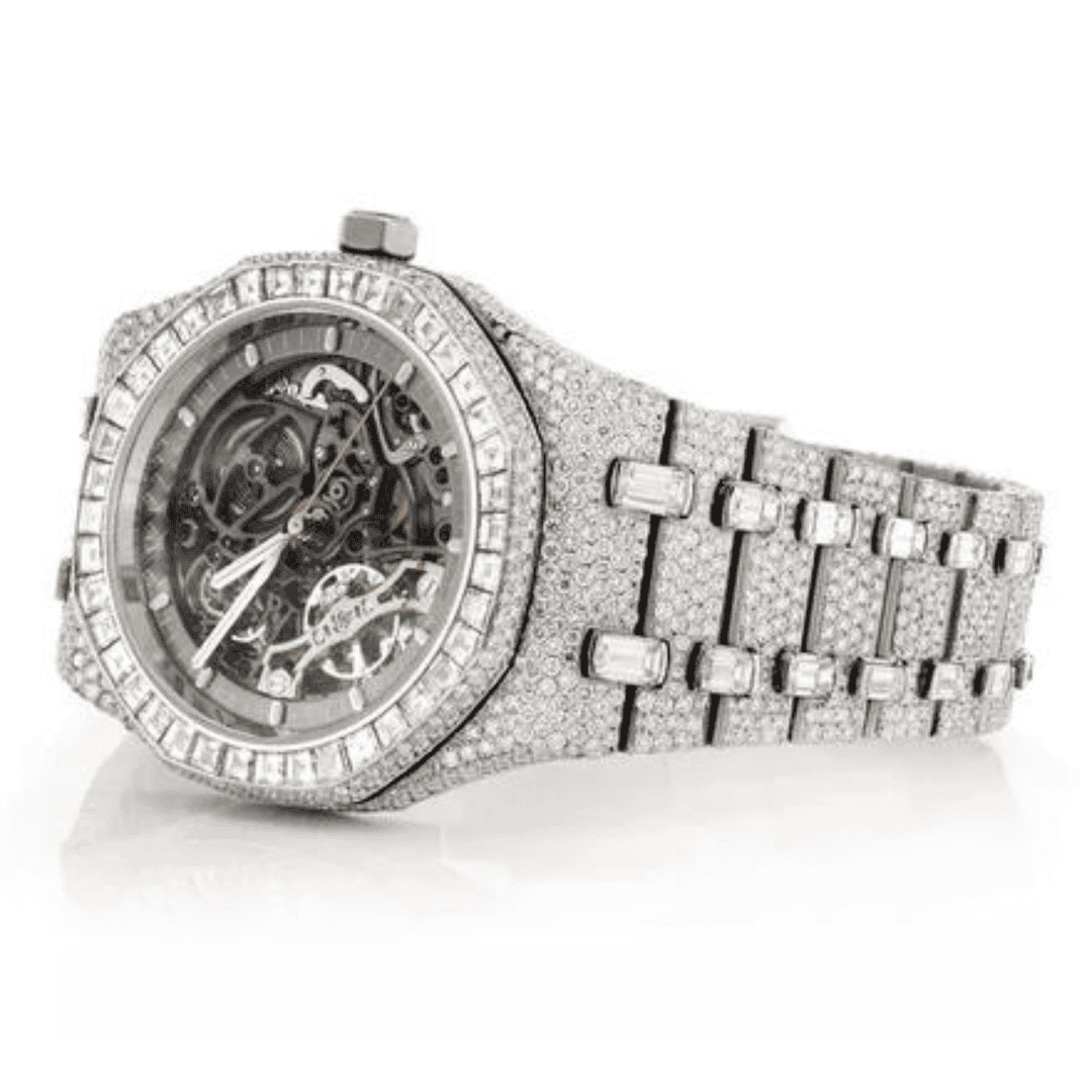 Stainless Steel Iced Out Moissanite Watch for Anyone - Image 2
