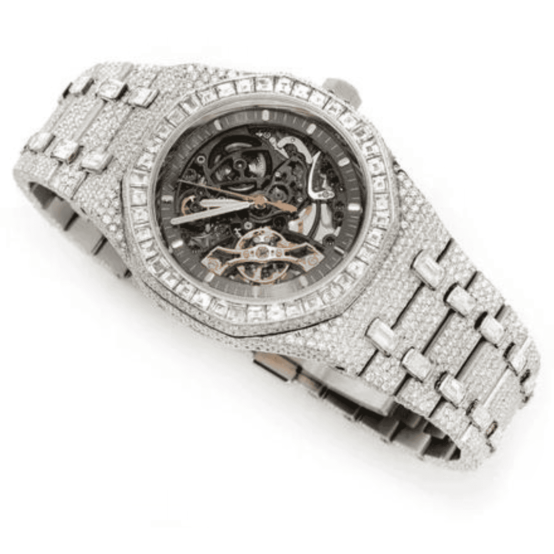 Stainless Steel Iced Out Moissanite Watch for Anyone - Image 4