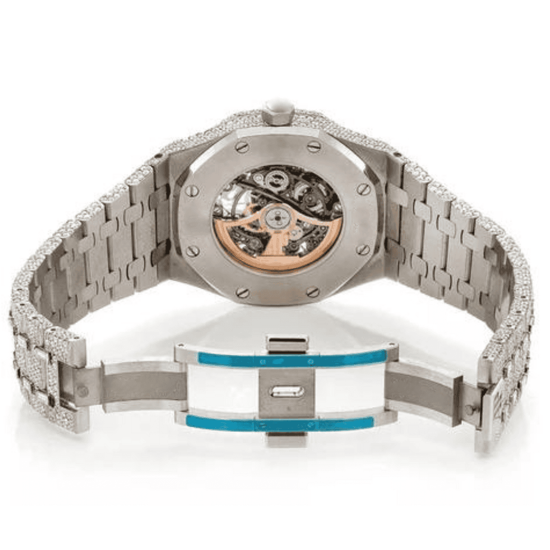 Stainless Steel Iced Out Moissanite Watch for Anyone - Image 6