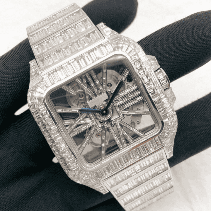 Exclusive Edition Bust Down Iced Out Watches, Moissanite Watches
