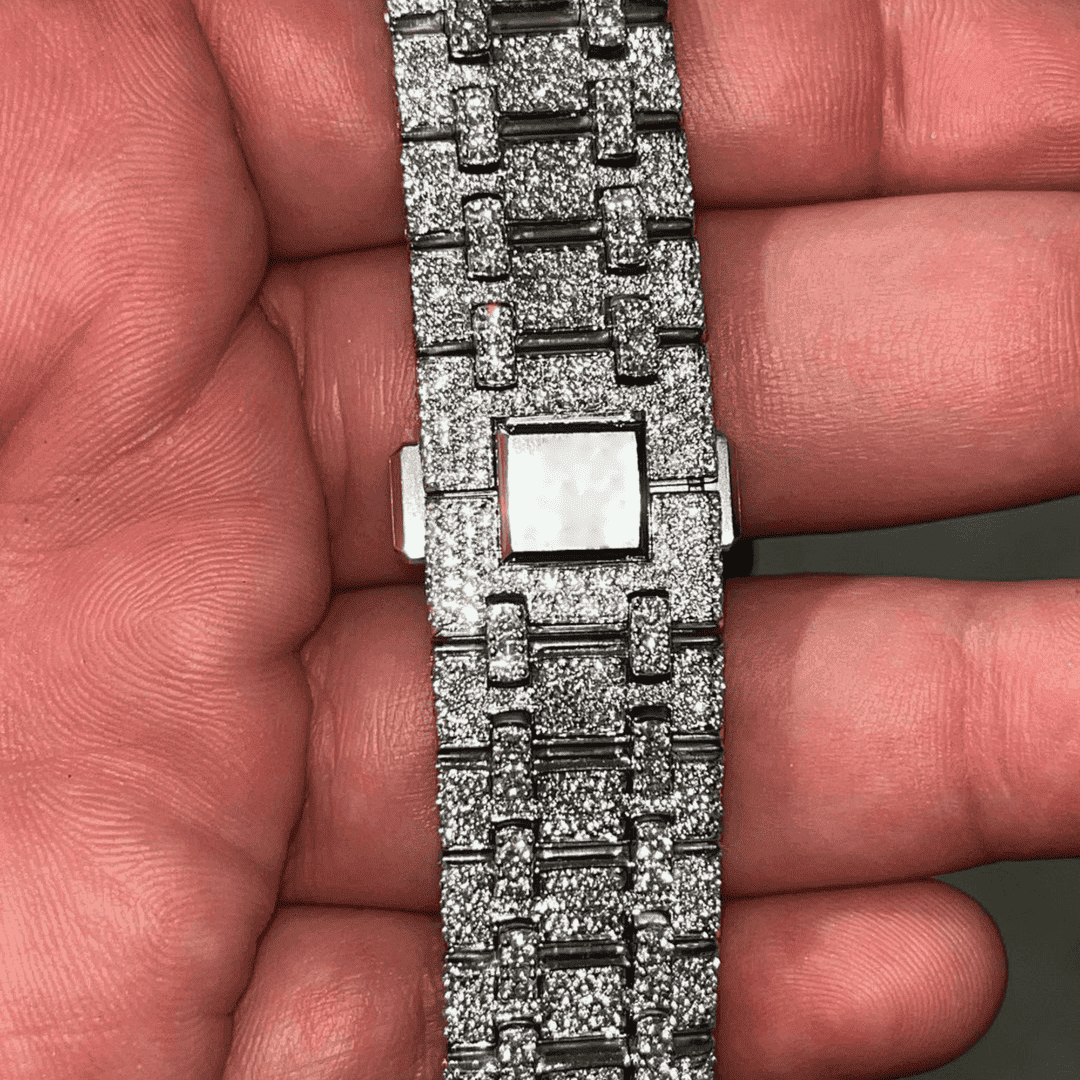 Iced Out Stainless Steel Hip Hop VVS Moissanite Watch - Image 4