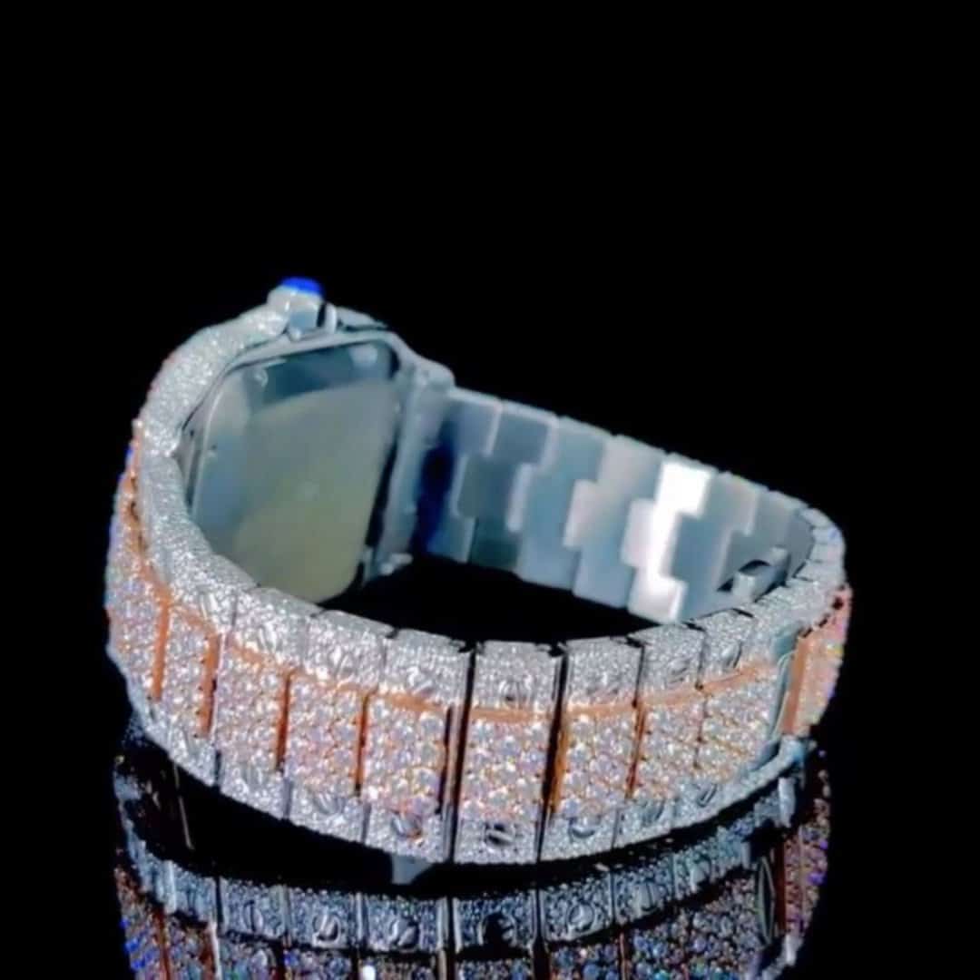Moissanite Iced Out Stainless Steel Men’s Watch - Image 3
