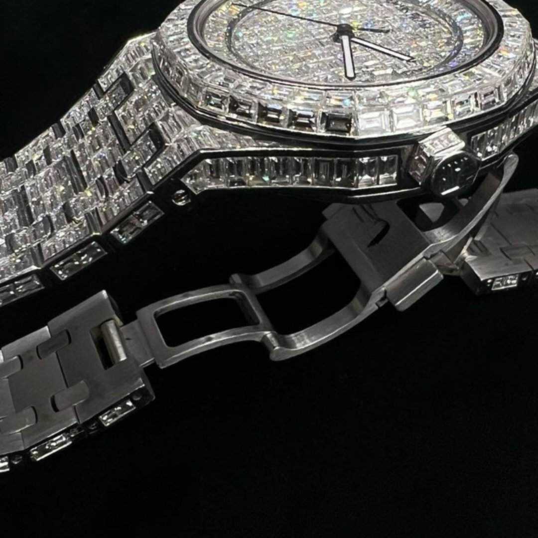 Stylish Men’s Moissanite Hip Hop Automatic Watch - Image 3