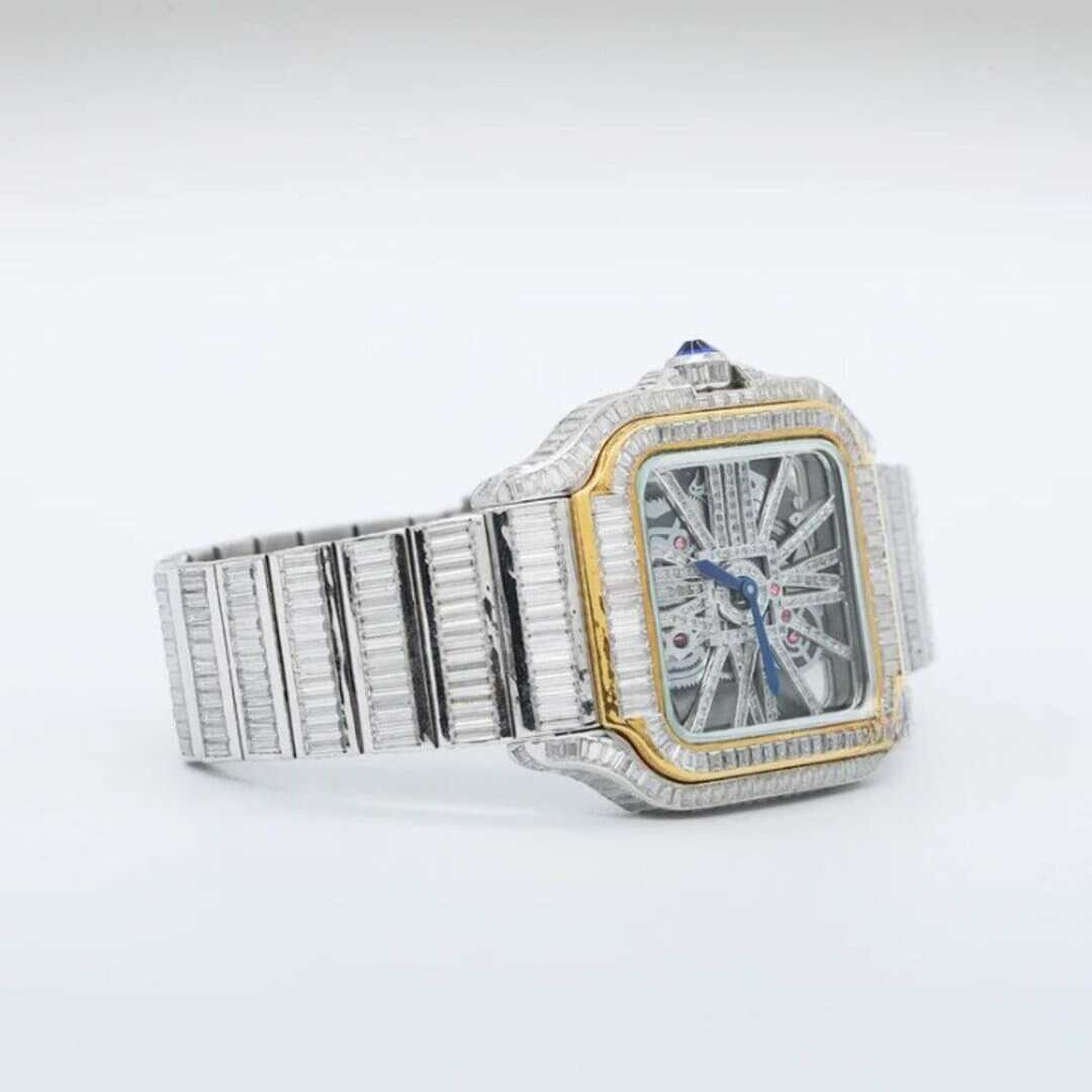 Classic Moissanite Watch with Modern Iced Detailing - Image 5