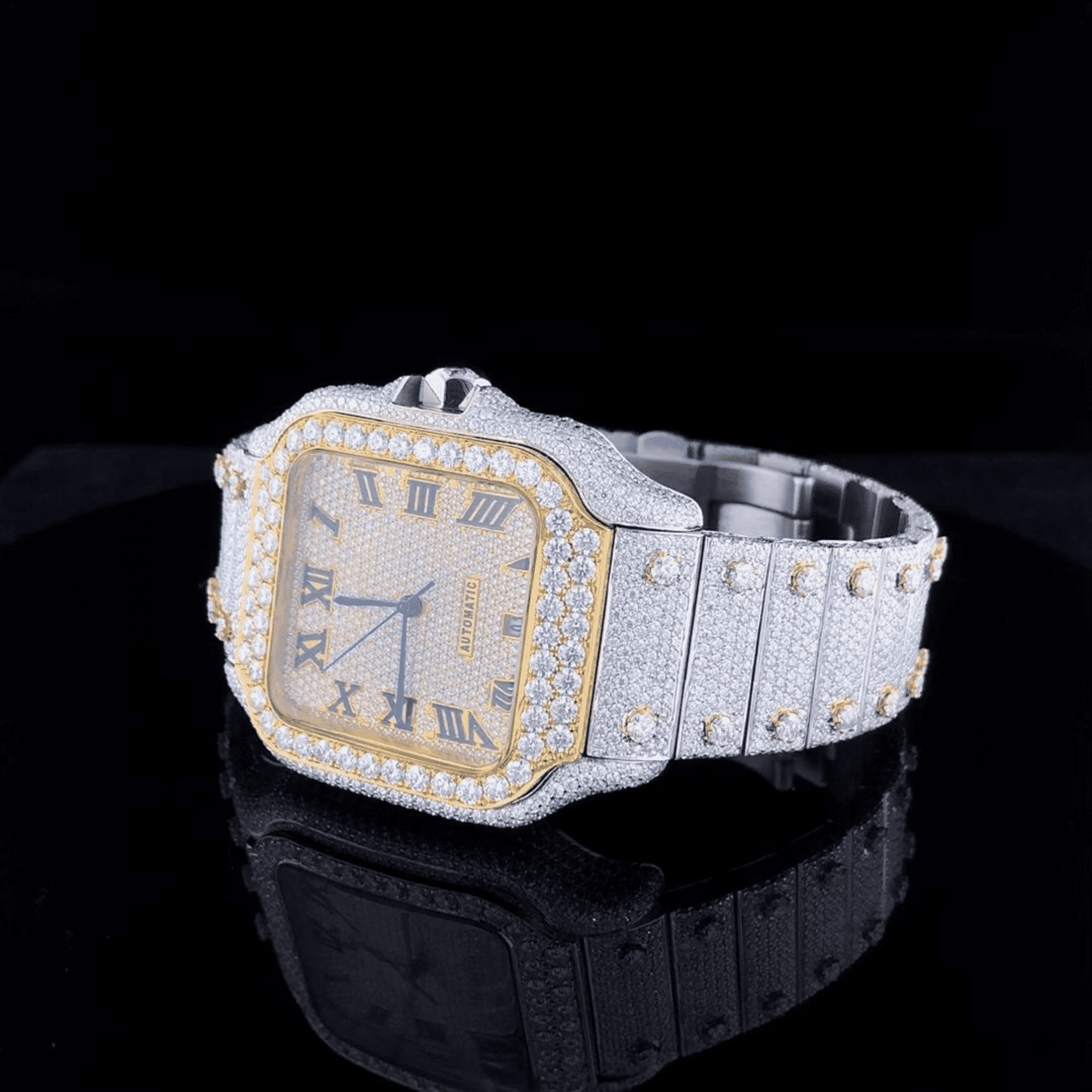 Moissanite Diamond Watch Elegant Sparkle Stylish