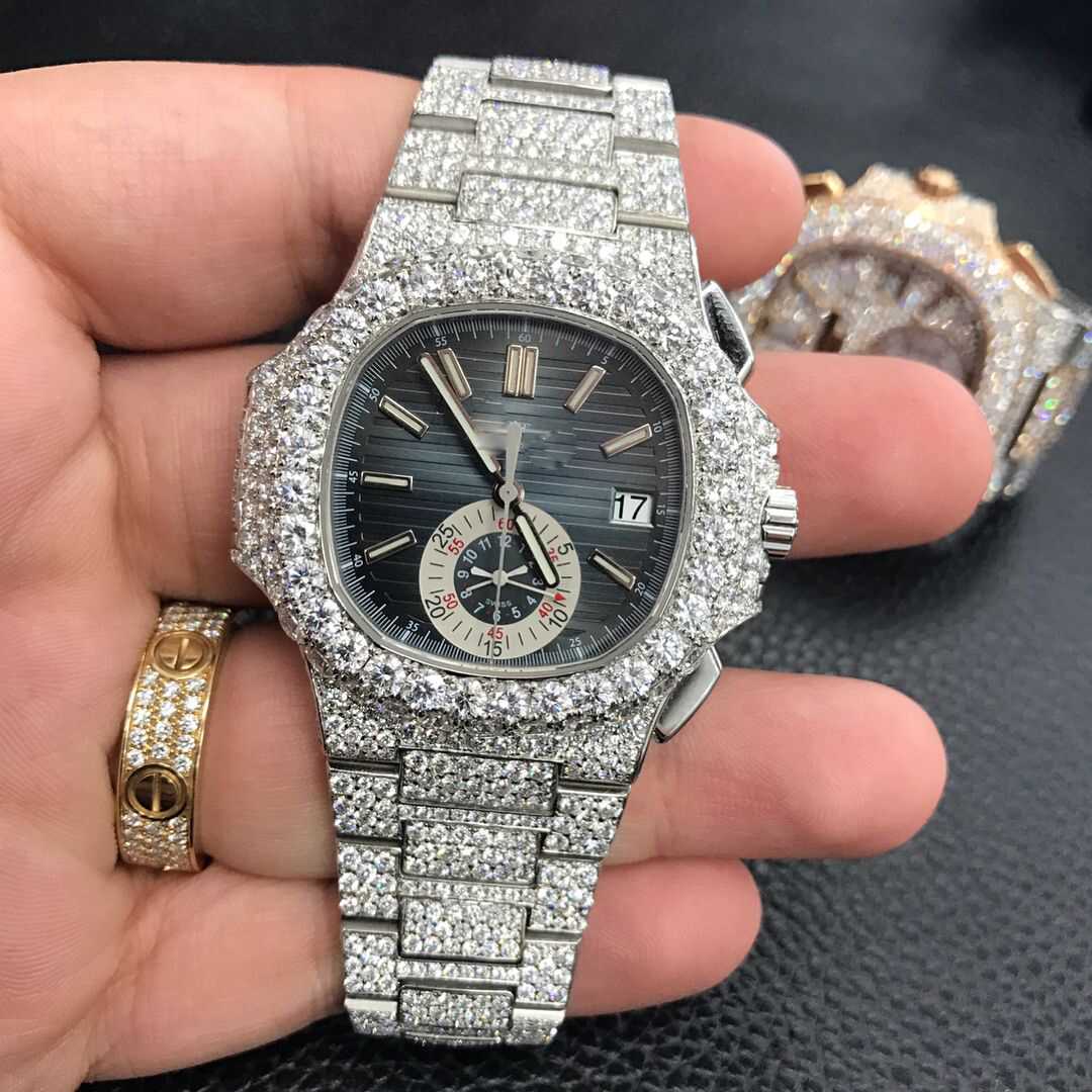 Iced Out Moissanite Watch Hip Hop Automatic Watches - Image 3