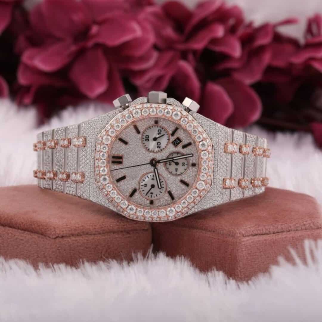 Premium Moissanite Watch with VVS Stones