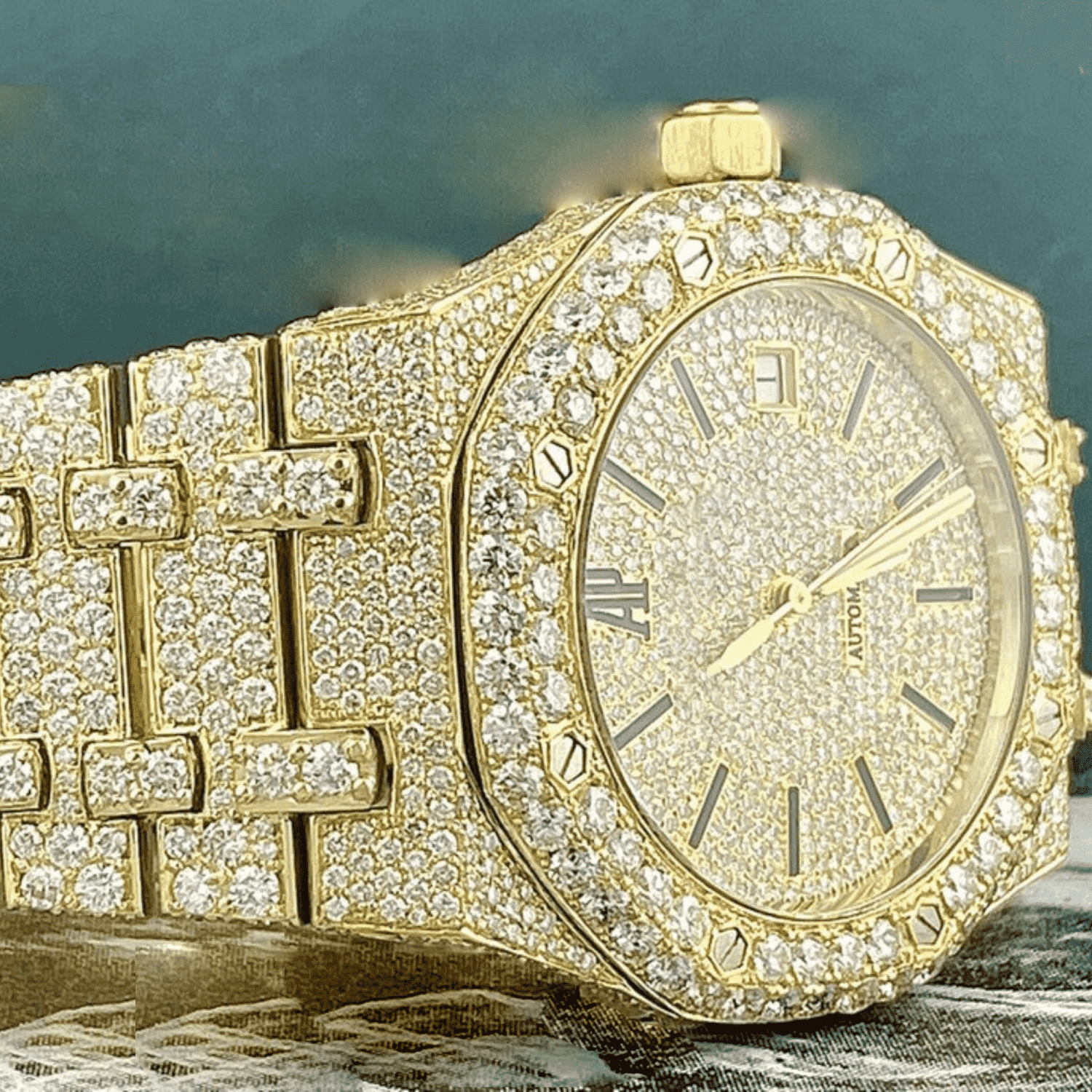 Iced Out Moissanite Diamond Watch for Fashion Forward Men - Image 2