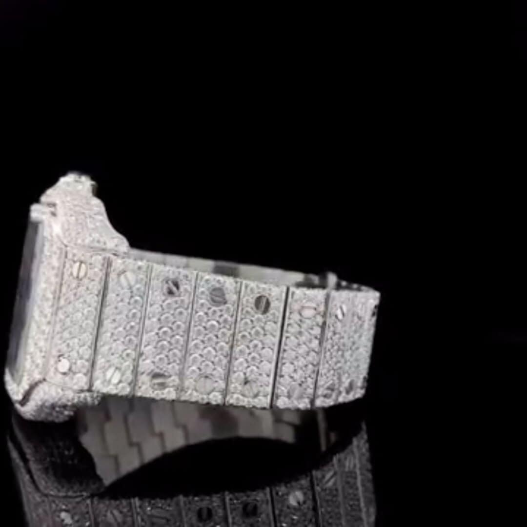Classic Moissanite Diamond Iced Out Bust Down Automatic Watch - Image 2