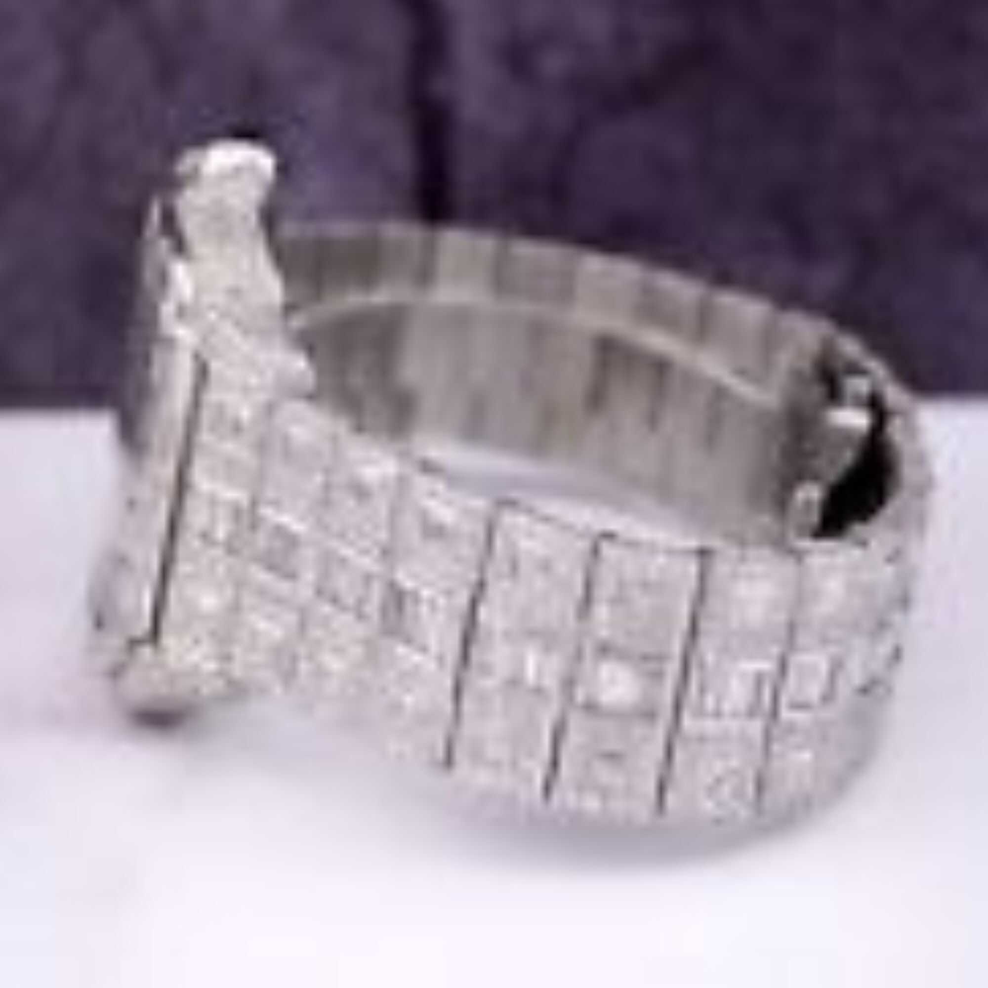 Diamond Finish Bust Down Iced Out Watches, Moissanite Watches - Image 5