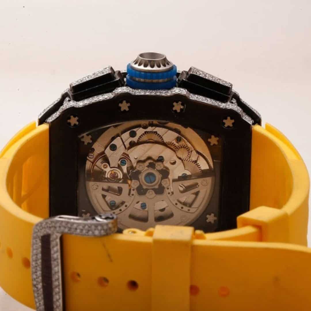 Women’s Moissanite Iced Out Silicone Band Timepiece - Image 2