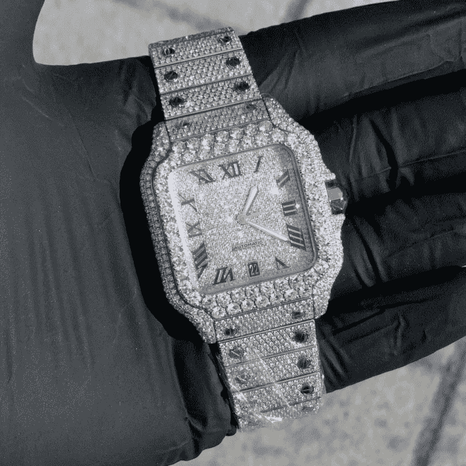 Iced Out Moissanite Watch for Maximum Sparkle