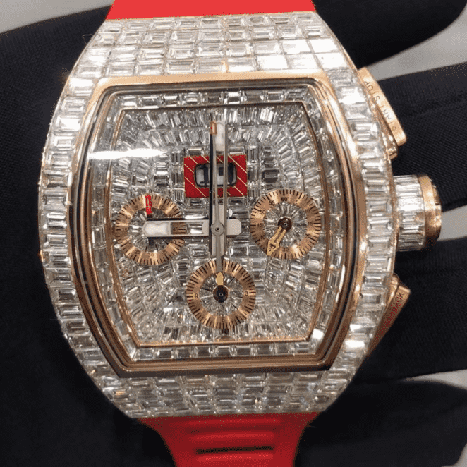 bust down moissanite steel vvs iced out watch