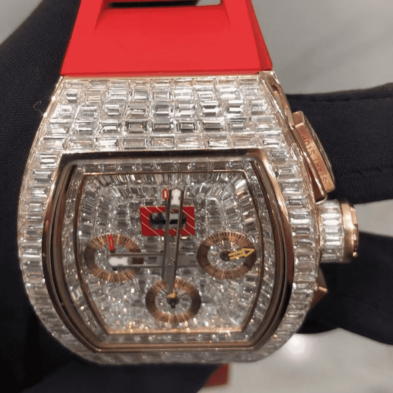 bust down moissanite steel vvs iced out watch
