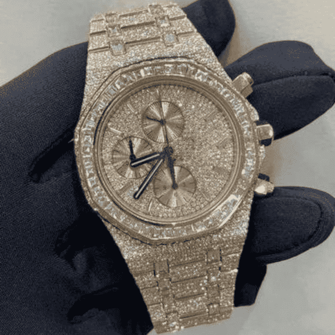 Stainless Steel VVS Moissanite Watch