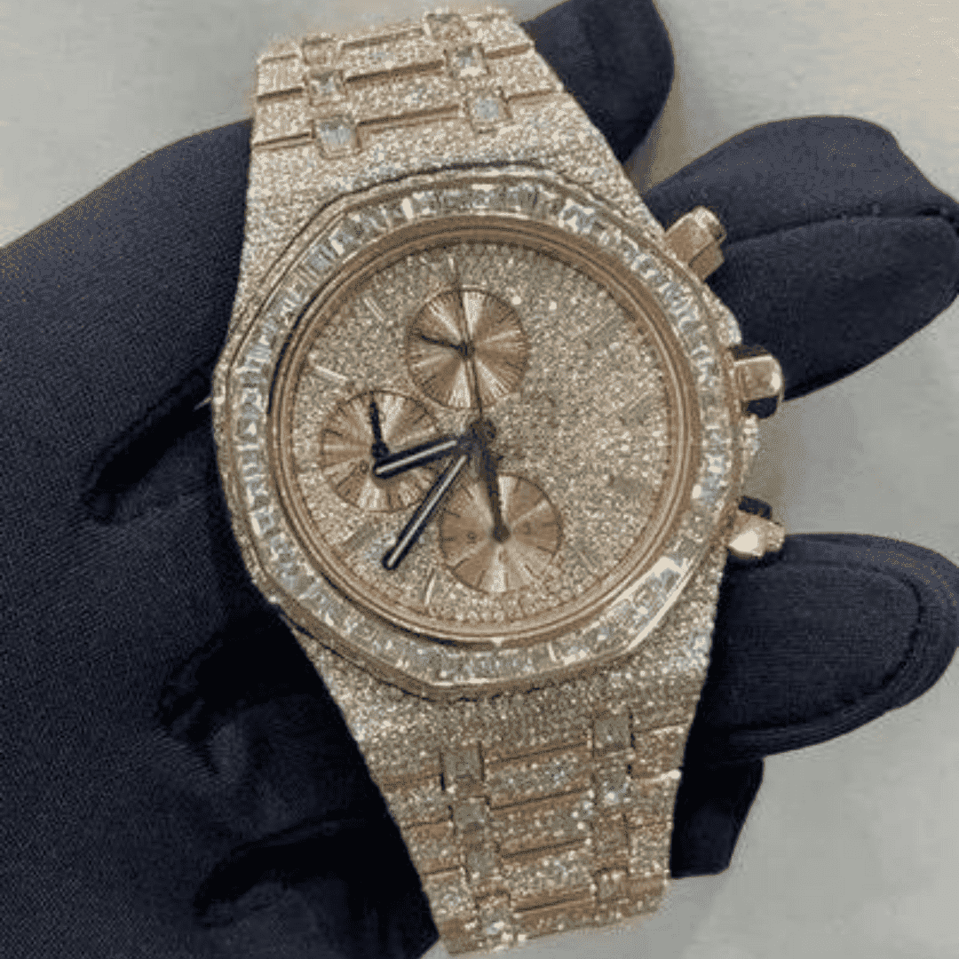 Stainless Steel VVS Moissanite Watch