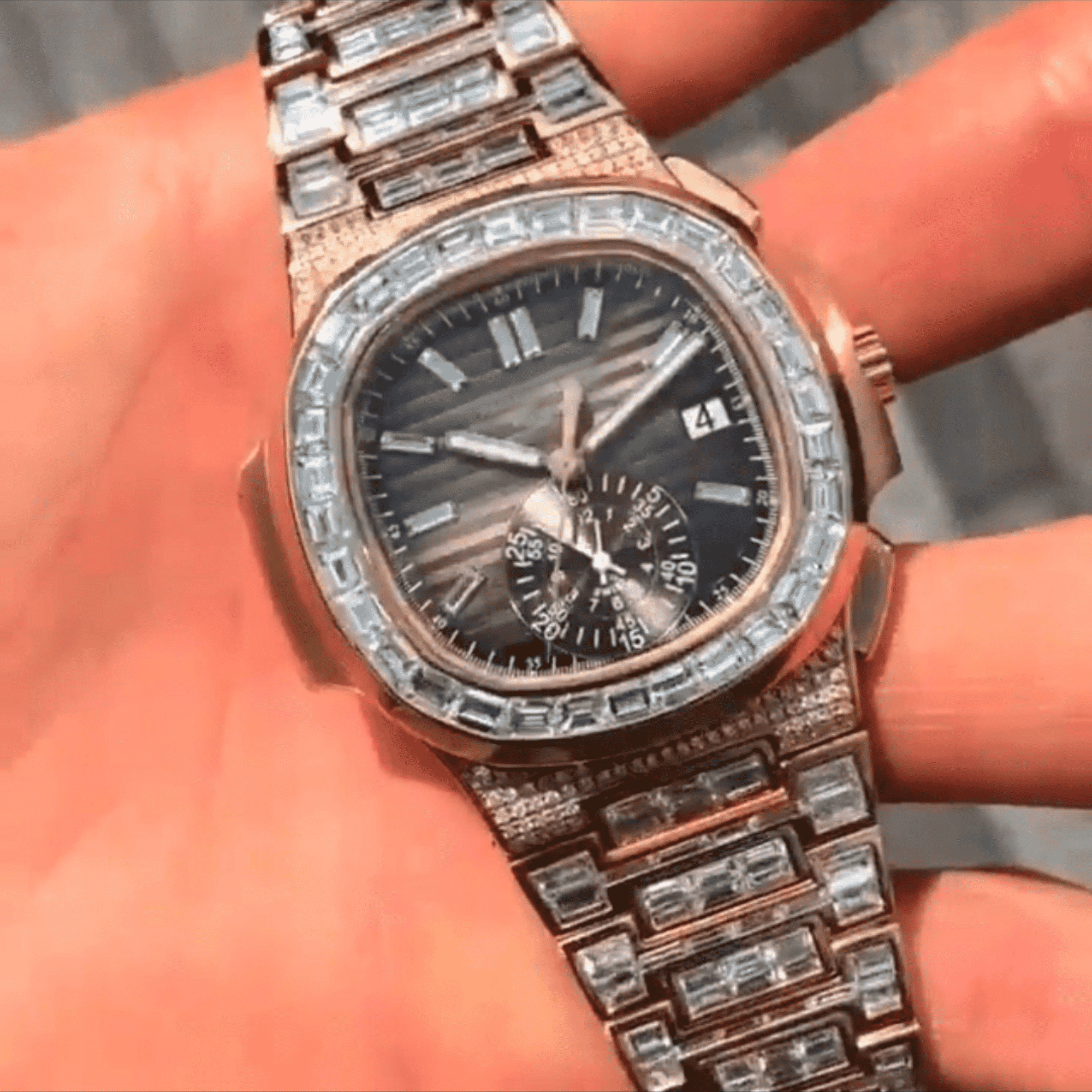 Luxury ICED Out Moissanite VVS Chronograph Watch for Men - Image 2