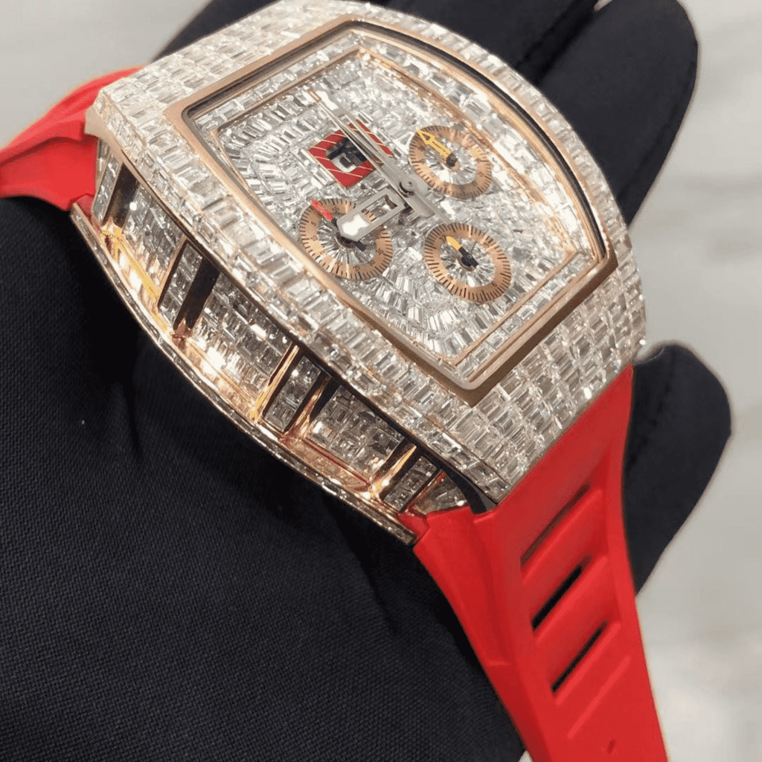 bust down moissanite steel vvs iced out watch