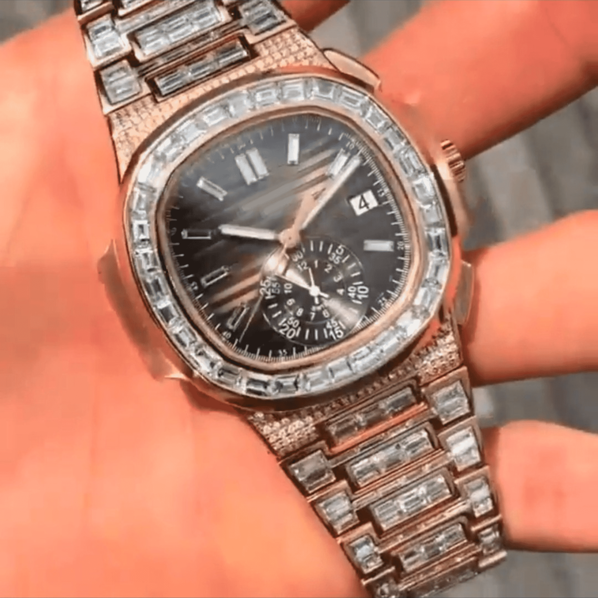 Luxury ICED Out Moissanite VVS Chronograph Watch for Men - Image 3