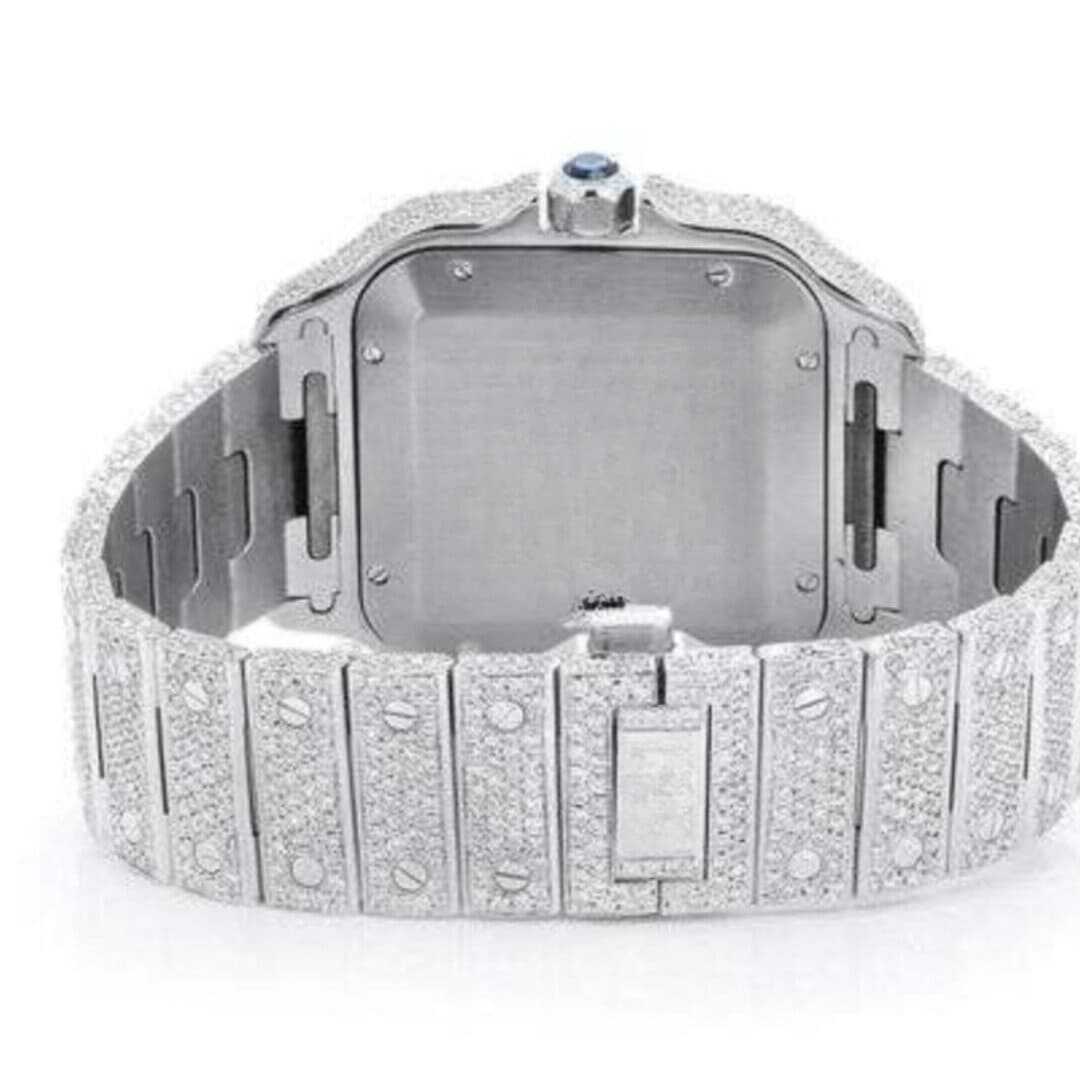 White Gold Plated Moissanite Wristwatch - Image 2