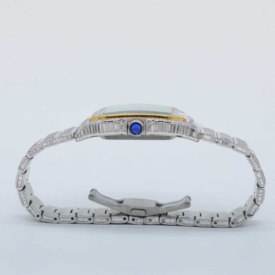 Classic Moissanite Watch with Modern Iced Detailing - Image 2