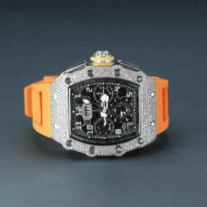 Supreme Shine Bust Down Iced Out Watches, Moissanite Watches