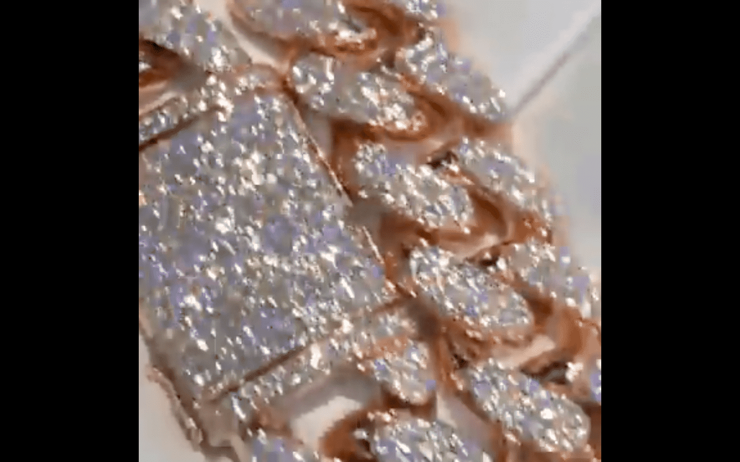 20mm Mens Silver Cuban Link Chain Moissanite