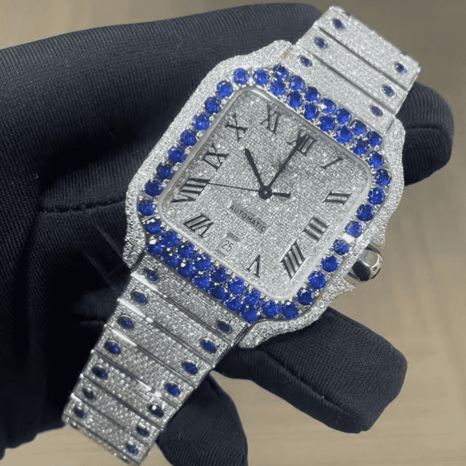 Stainless Steel Bust Down Luxury Watch for Gift - Image 3