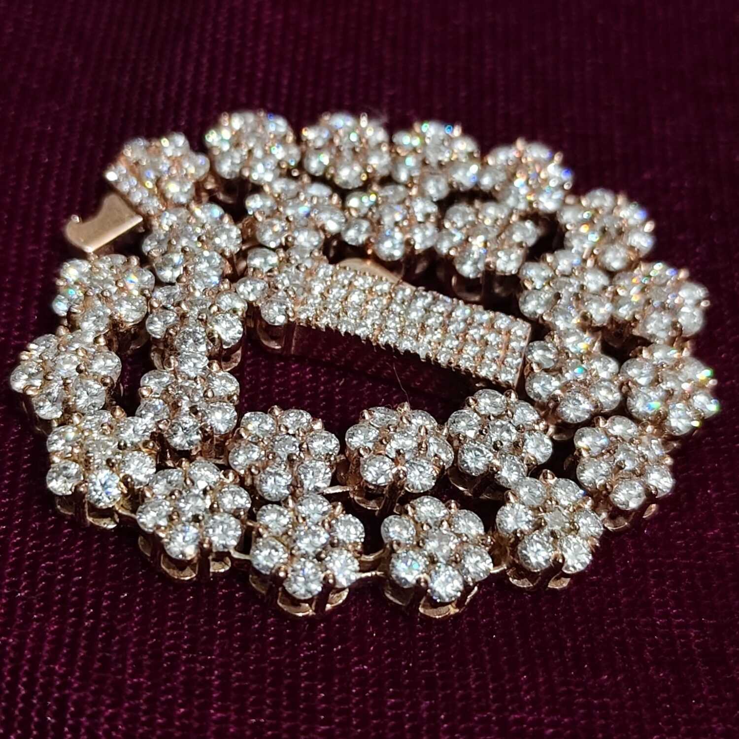 IcedJewelz VVS1 Moissanite "Floral Frost" Cluster Tennis Bracelet - Image 5