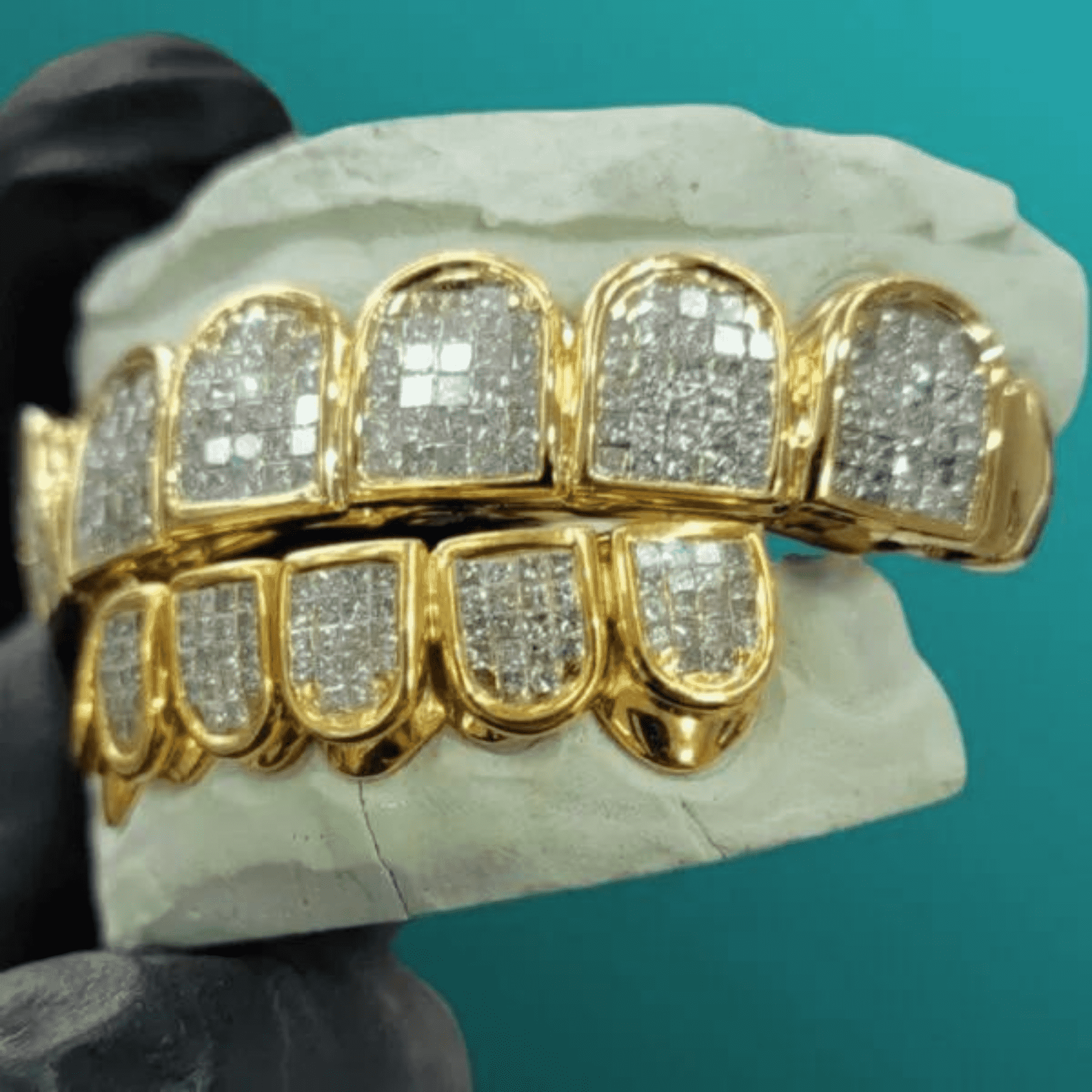 Real 925 Silver Iced Teeth Grillz – Elegant Shine with Long-Lasting Build 3 Real 925 Silver Iced Teeth Grillz – Elegant Shine with Long-Lasting Build - Image 3