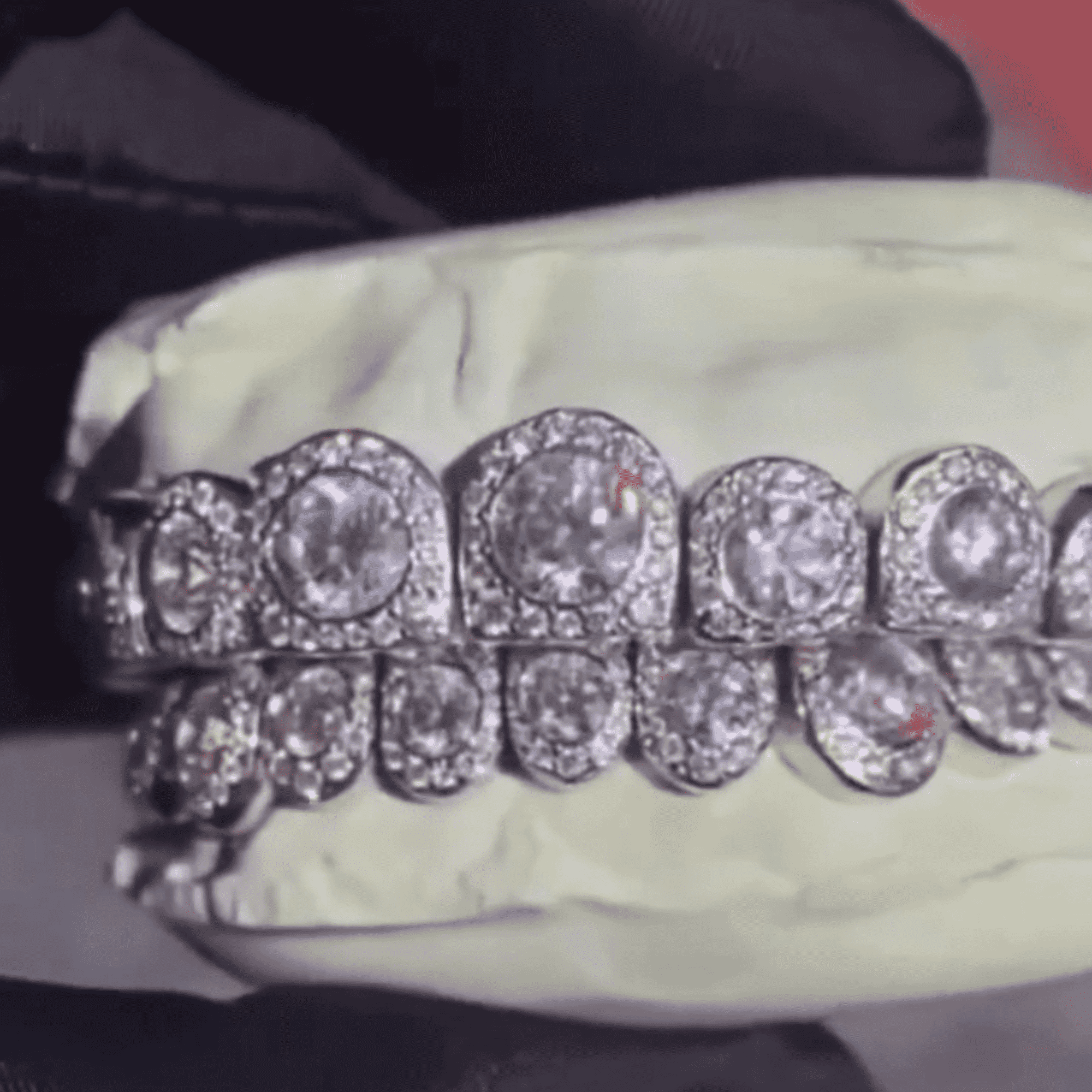 Iced Out Diamond Teeth Grillz – Full Stone Set High Flash Grillz 4 Iced Out Diamond Teeth Grillz – Full Stone Set High Flash Grillz - Image 4
