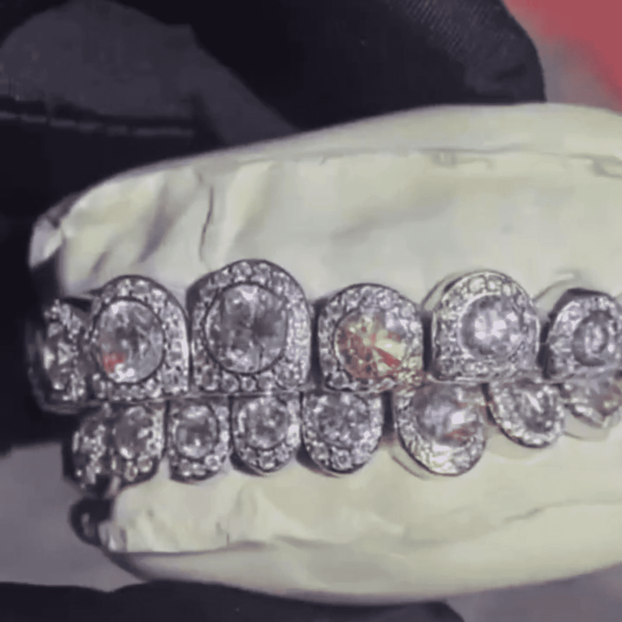 Iced Out Diamond Teeth Grillz – Full Stone Set High Flash Grillz 5 Iced Out Diamond Teeth Grillz – Full Stone Set High Flash Grillz - Image 5